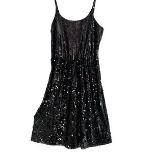Express Black Sequin Party Dress Size XS